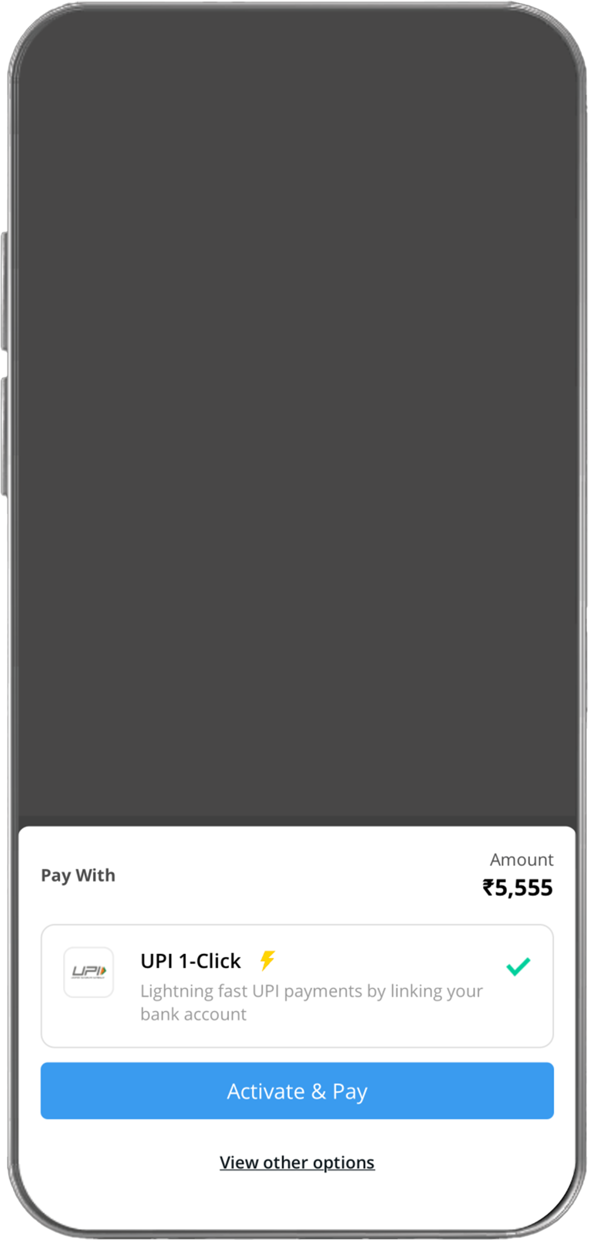 Swipe to pay for Giftcards